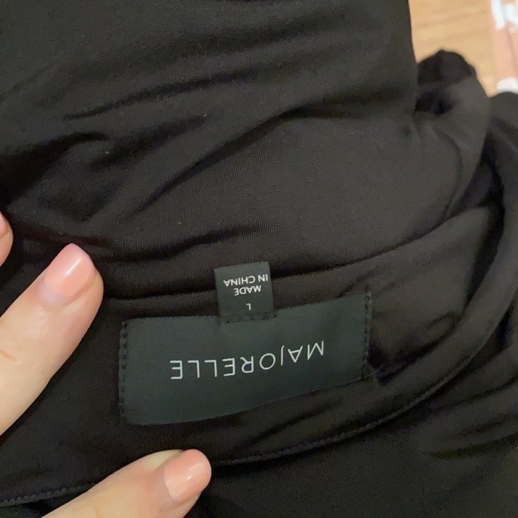 Majorelle / Gianna stretchy wide leg halter tie back Black jumpsuit L - Picture 5 of 6